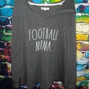 Rae Dunn “football mama” lightweight hoodie ladies 3x